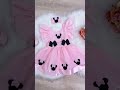 Romper da Minnie Rosa Com Laço e Saia Glitter Luxo