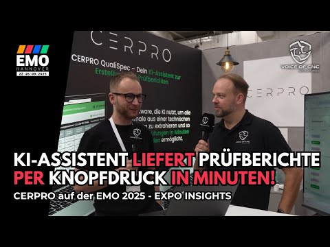 KI-Assistent von CERPRO liefert Prüfberichte in Minuten - VOICE OF CNC auf der EMO2025