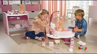 Lėlės priežiūros rinkinys | Lėlė, lovytė ir vystymo stalas su priedais 2in1 | Baby Nurse | Smoby