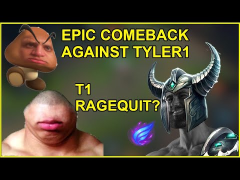 EPIC comeback against Tyler1  - My Tryndamere made him RAGEQUIT???