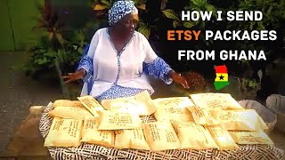How I send my ETSY packages from GHANA | A trip to our local post office ~