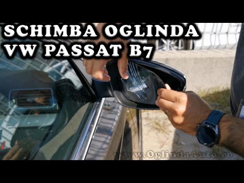 Oglinda Volkswageb Passat B7 sticla s-a dezlipit si a cazut