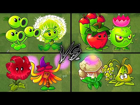 Random 4 Team Plants Battles - Which Team Will Win? - PvZ2 Team Plants vs Team Plants