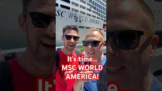 Boarding MSC World America! Come with us on the journey today and all week long! 🚢 #cruise