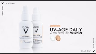 Vichy Descubre UV - AGE DAILY Antifotoenvejecimiento, ahora disponible con color anuncio