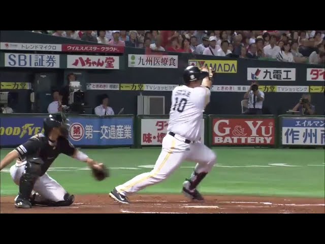【3回裏】ホークス李大浩が4番の仕事!! 勝ち越しタイムリーを放ち2-1!! 2014/8/8 H-F