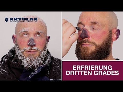 Realistische Unfall- und Notfalldarstellung (RUND) Erfrierung dritten Grades | Kryolan Tutorial