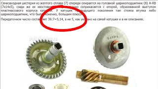 Метки на шестернях катушки шимано