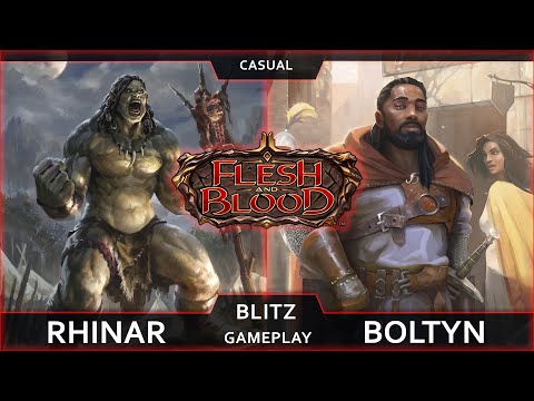 Always fight to the end! Rhinar (Brute) vs Boltyn (Light Warrior). Blitz. Flesh and Blood TCG.