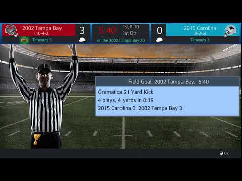 Round of 32: (21) 02 Bucs at (12) 15 Panthers