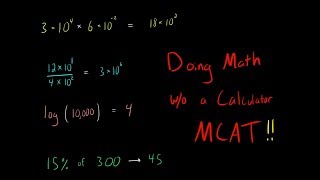 EVERYTHING YOU NEED to do MATH w/o Calculator for MCAT (exponents, logs, percent, estimation)
