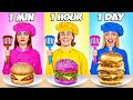 1 Min VS 1 Hour VS 1 Day | Cooking Challenge by Multi DO