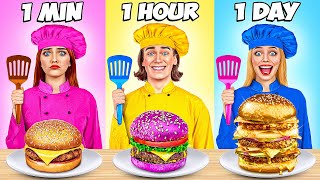 1 Min VS 1 Hour VS 1 Day | Cooking Challenge by Multi DO