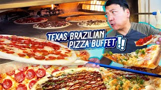 Eating ENTIRE MENU at All You Can Eat BRAZILIAN Rodizio PIZZA BUFFET &  BEST Texas BBQ Pork Belly