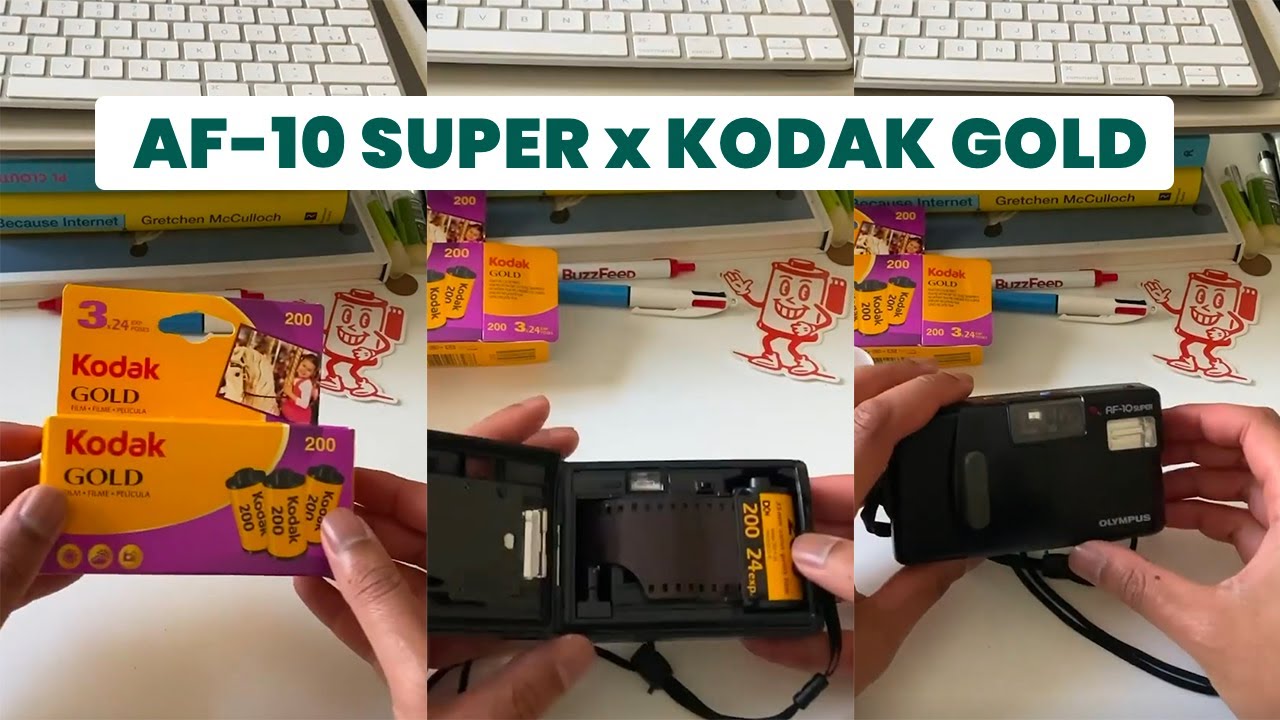 Olympus AF-10 Super - chargement d'une pellicule Kodak Gold 200 | #shorts