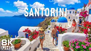 Santorini 8K UHD 🇬🇷 | Oia, Blue Domes, Aegean Sea, Epic Sunsets & Greece's Most Beautiful Island 🤍🌊