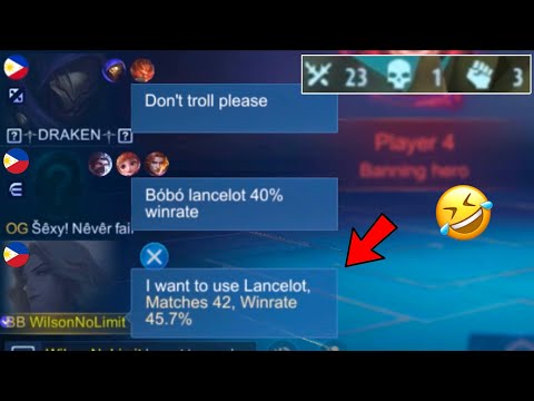 LANCELOT LOW WINRATE PRANK!! | THEY BELIEVED IT🤣 AND CARRIED THEM LATER!!