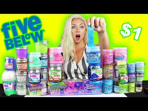 MIXING ALL MY STORE BOUGHT 5 BELOW SLIMES !! WORST STORE BOUGHT SLIME EVER?!GIANT SLIME SMOOTHIE!