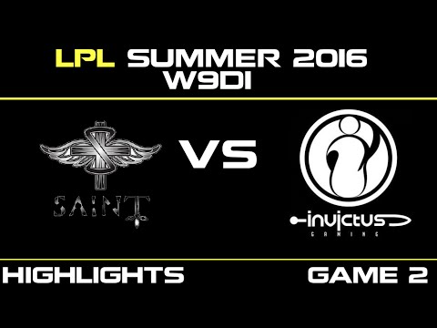SAT vs IG Game 2 Highlights Tencent LPL Summer 2016 W9D1 Saint vs Invictus Gaming   IG vs SAT   LPL