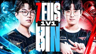 BIN vs ZEUS, LE 1v1 DES 2 MEILLEURS TOP (T1 vs BLG #2)