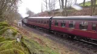 preview picture of video 'Big Jim at Oxenhope on KWVR on Sunday 29th March 2015'