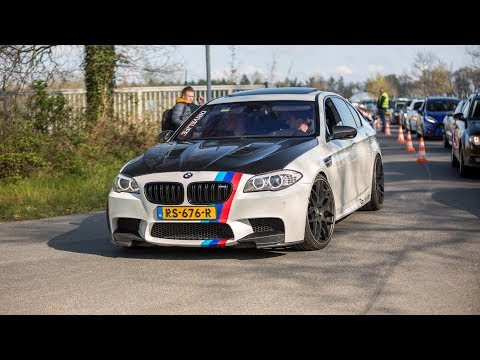 BMW M5 F10 with Akrapovic Exhaust - LOUD Revs & Accelerations !
