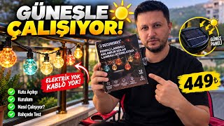449 TL’lik Solar Bahçe Aydınlatması Nasıl Çalışıyor? | Kutu Açılışı ve