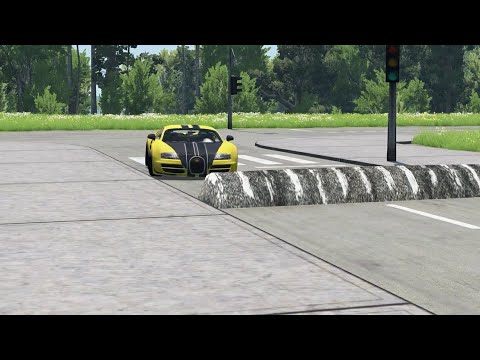 Cars vs Massive Speed Bumps vs Chain vs Giant Bulge #2 – BeamNG.Drive