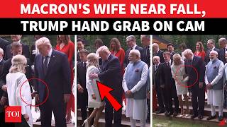 'OH MY GOD!': Macron's Wife Nearly Falls, Grabs Trump's Hand By Mistake? Awkward G7 Moment On Cam