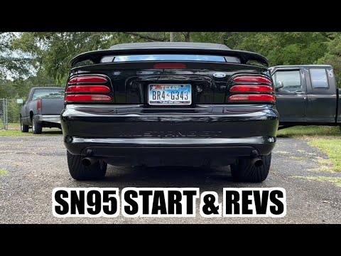 1995 Mustang GT 5.0 Start Up & Revs W/ Shorties, H Pipe, and Flowmaster 40s