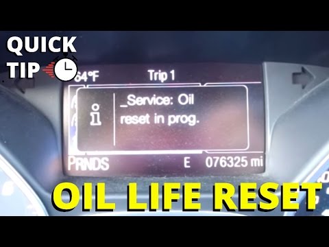 2013 - 2016 FORD ESCAPE  Oil Life Reset: HOW TO ESCAPE