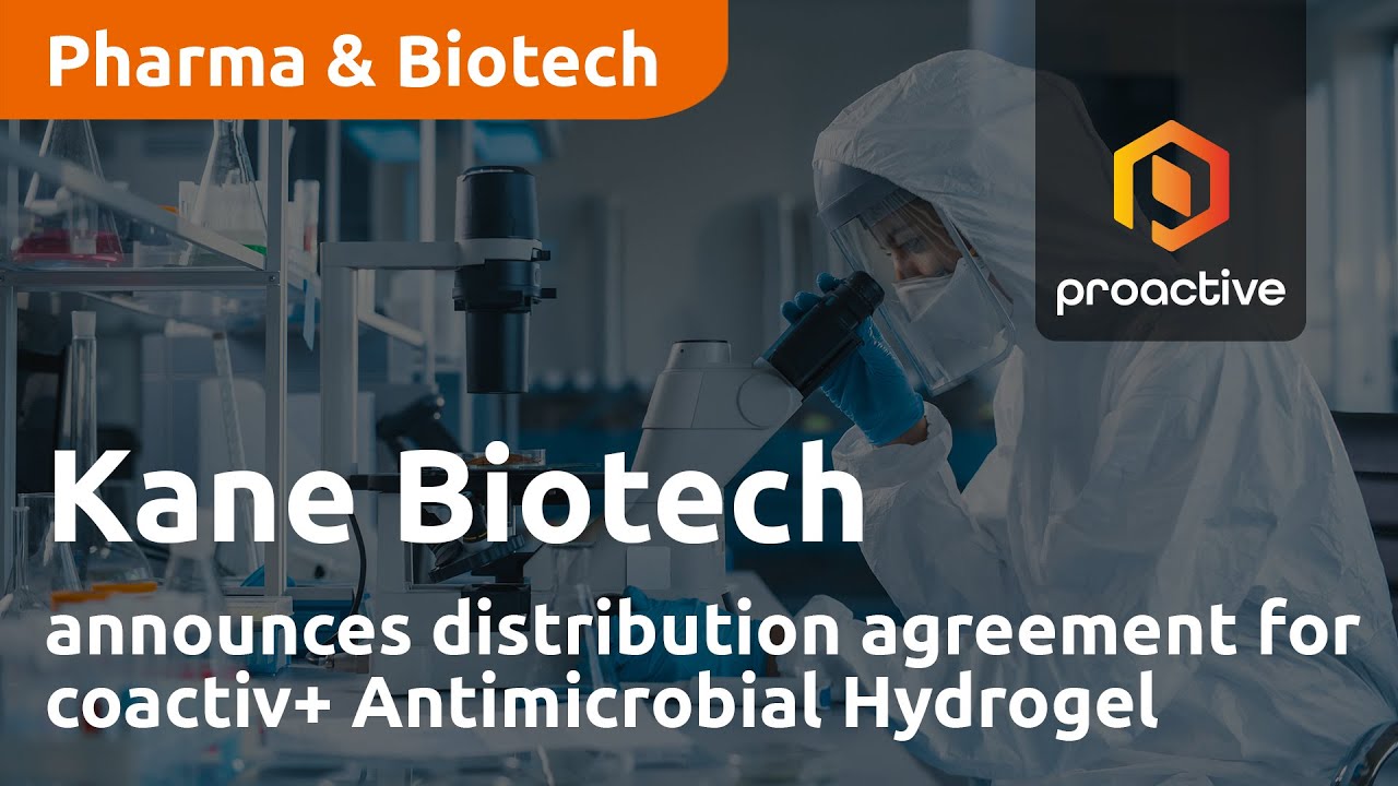 Kane Biotech announces distribution agreement for coactiv+ Antimicrobial Hydrogel