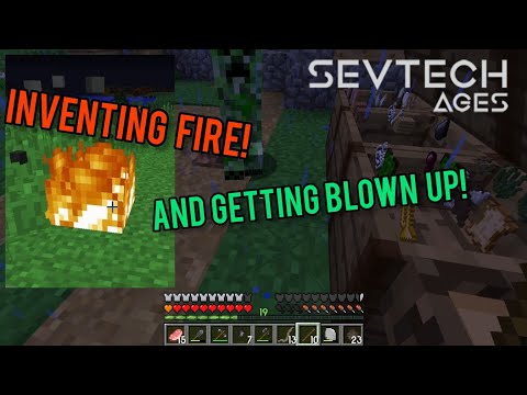Inventing Fire and Getting Blown up! | Sevtech: Ages Episode 2