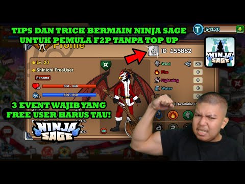 3 MUST-HAVE EVENTS FOR FREE USERS TO GRIND IN Ninja Sage! - TIPS AND TRICKS FOR PLAYING NINJA SAGE