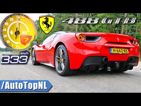 Thumbnail for FERRARI 488 GTB 0-333KM/H ACCELERATION TOP SPEED & SOUND by AutoTopNL by Ferrari 488
