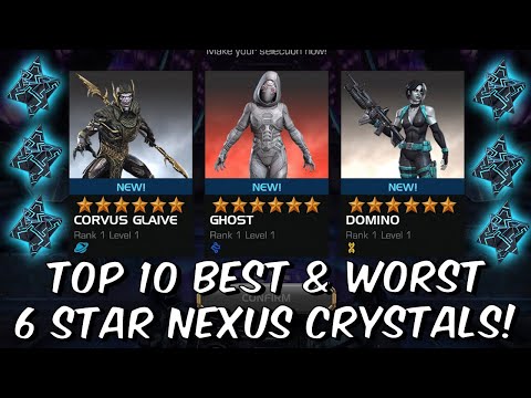 Top 10 Best & Worst 6 Star Nexus Crystals - CEO LUCK & BIGGEST SHAFTS - Marvel Contest of Champions