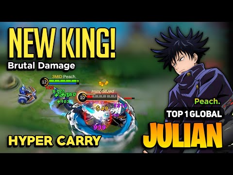 NEW KING! Julian Best Build 2023 [ Julian Gameplay Top 1 Global ] By Peach. - Mobile Legends