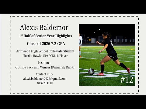 1st Half of Senior Season Highlights