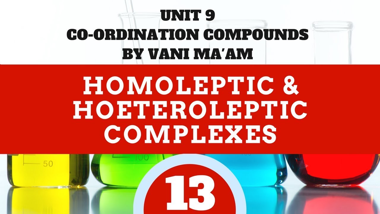 Homoleptic & Hoeteroleptic complexes| Part -13| Unit 9| CBSE class12 chemistry coordination compound