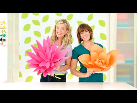 How to Make Giant Paper Flowers - YouTube