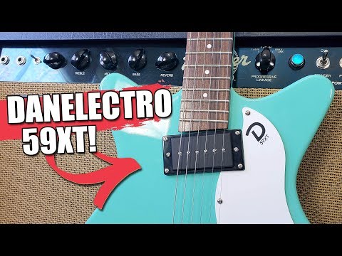 Danelectro'59Xt w/ Lipstick Humbucker & Tremolo, Black 59XT-BLACK image 9