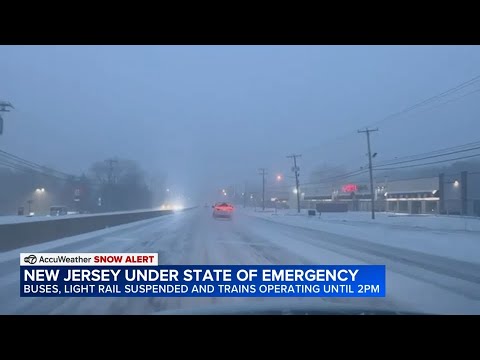 Snow piling up in New Jersey