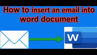 How to insert an email inside a word document