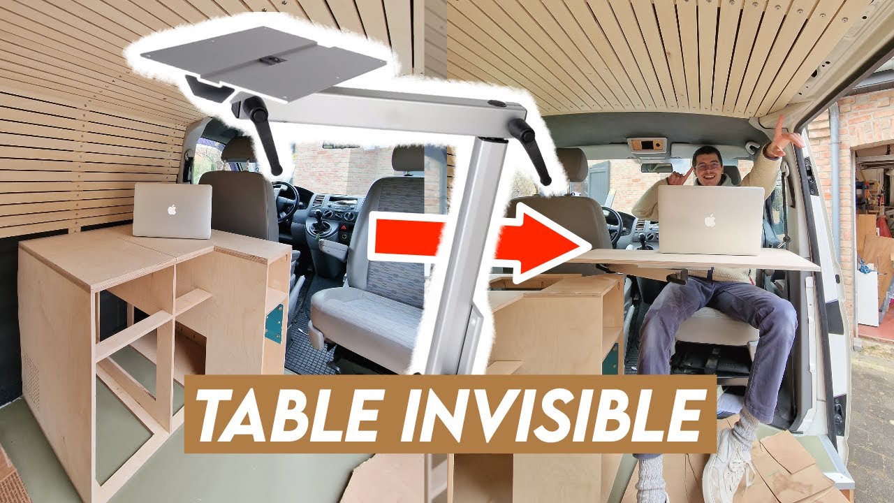 21. Pied de TABLE LAGUN ALIEXPRESS : table pivotante et encastrée DIY - Fourgon Van Aménagé VW T5 🚐