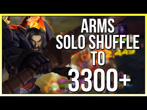 Rank 1 Arms Warrior Solo Shuffle to 3300+ Rating - WoW Dragonflight 10.0.7 Season 1 PvP