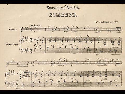 Henri Vieuxtemps, Souvenir d'Amitié op. 8bis - Vilmos Csikos (Viol.) incl. first print