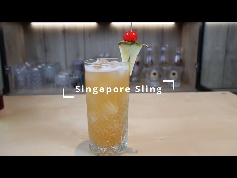 How to Make the Classic Singapore Sling - Tropical Gin Cocktail