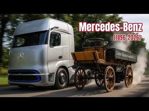 Thumbnail for Mercedes-Benz Trucks Evolution (1896–2025) – From First Truck to eActros by Mercedes-Benz Actros