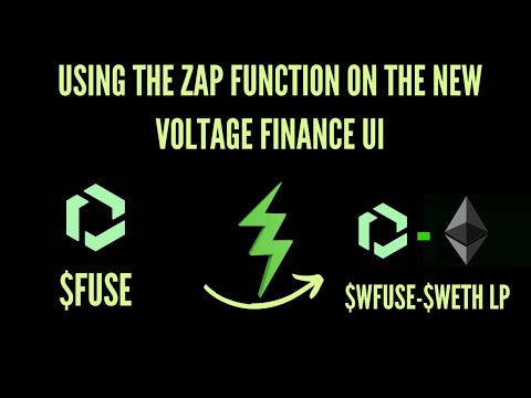 How to Use the Zap Function on the New Voltage Finance UI - Desktop