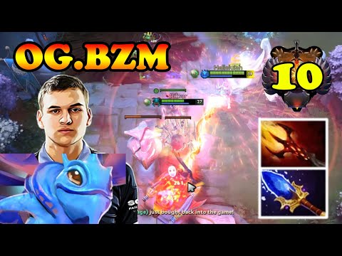 OG NEW MID BZM PUCK DESTROYS INVOKER MID WINNING THE GAME FOR HIS NOOB CARRY | DOTA2ORBS